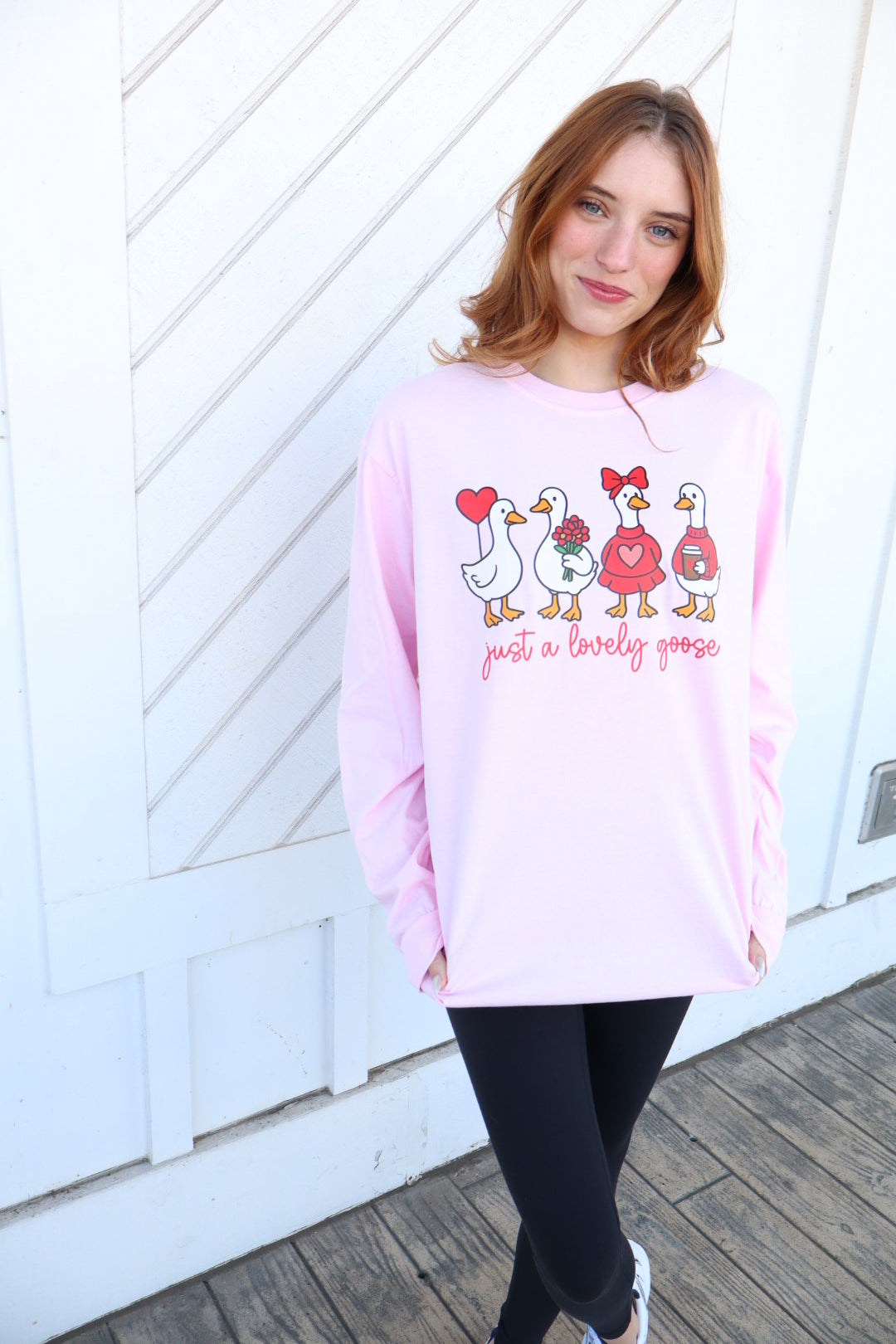 Just a lovely goose long sleeve tee