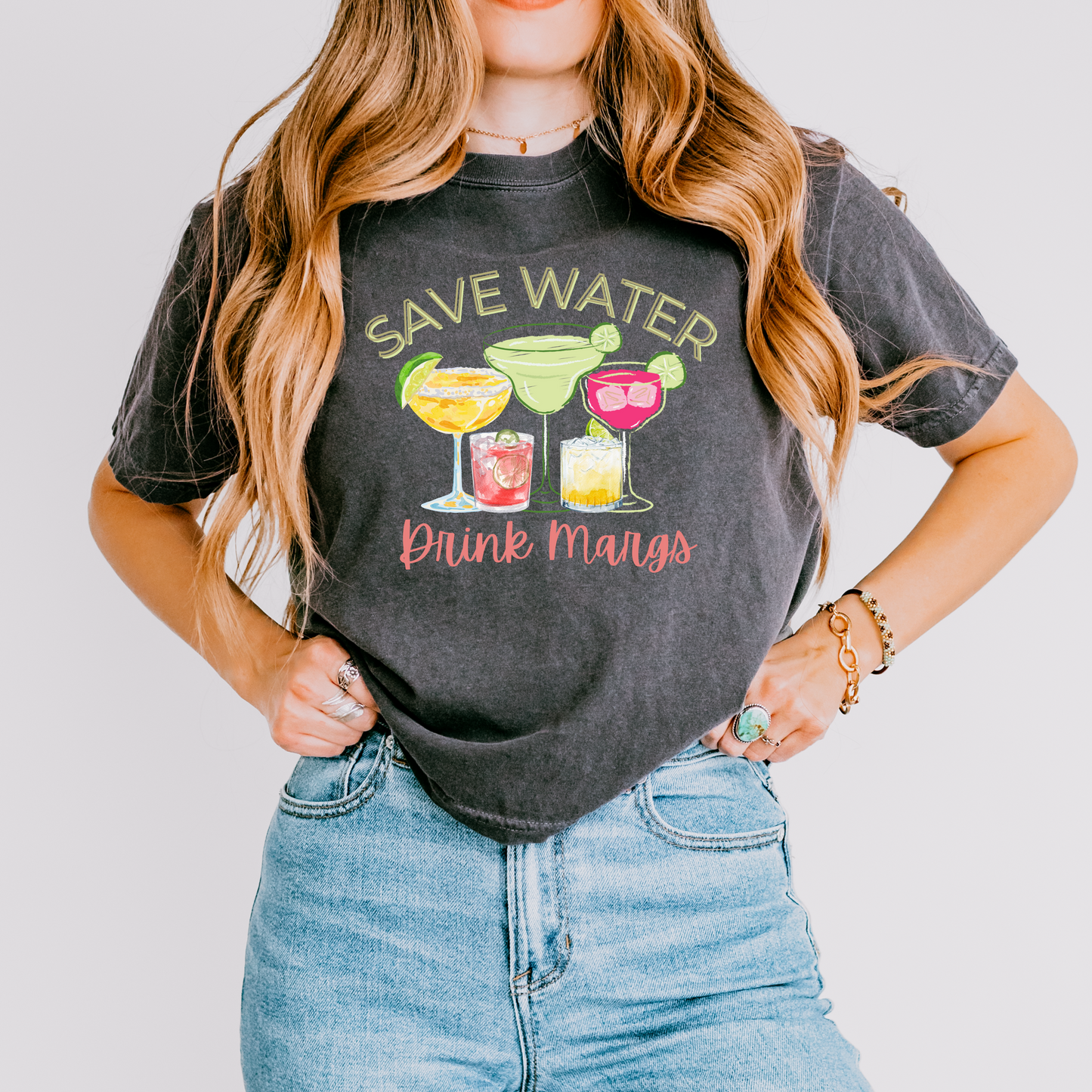 Save water drink margs cropped tee