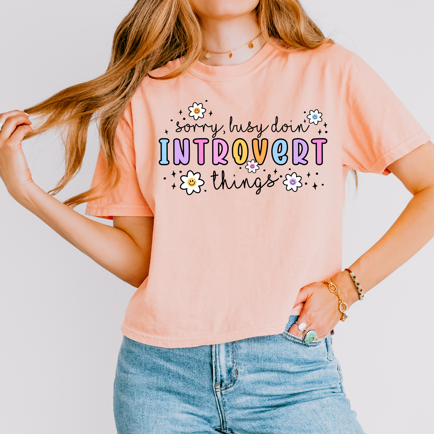 Introvert Things Cropped Tee