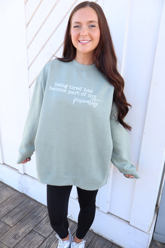 Tired Girl Oversized Sweatshirt