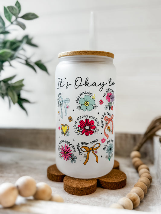 Affirmations Glass Cup