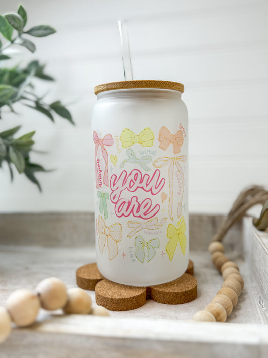 Affirmation Girly Glass Cup