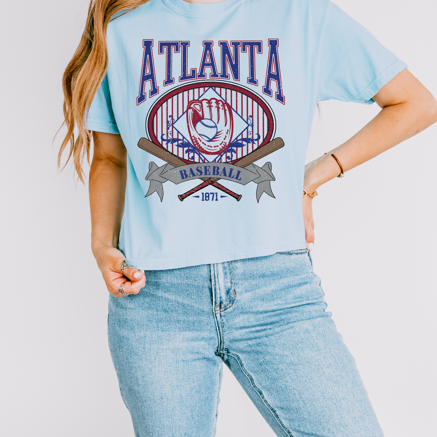 Atlanta Baseball Cropped tee