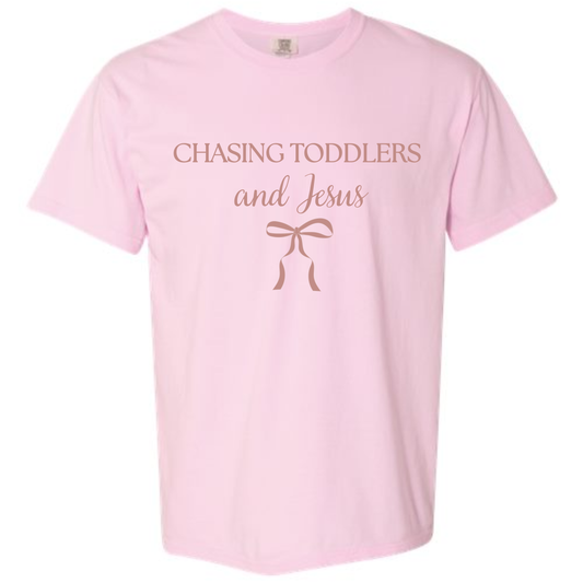 Chasing toddlers & Jesus pink
