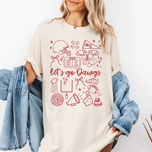 Lets go Dawgs! Doodle Tee